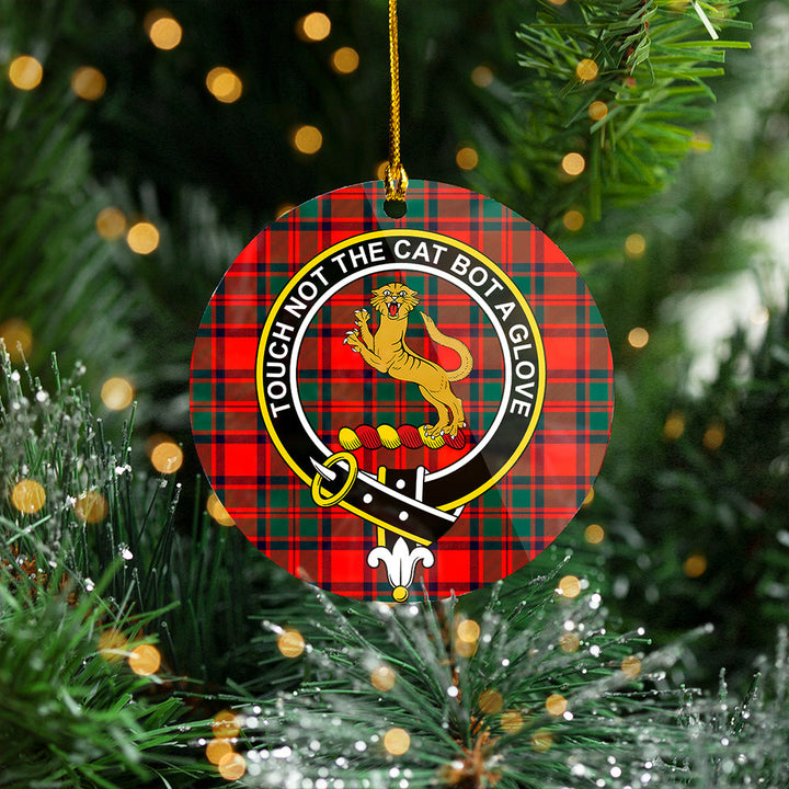MacKintosh Modern Clan Badge Tartan Plastic Christmas Ornaments
