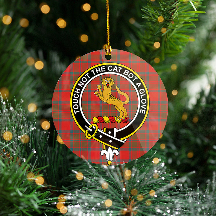 MacKintosh Weathered Clan Badge Tartan Plastic Christmas Ornaments