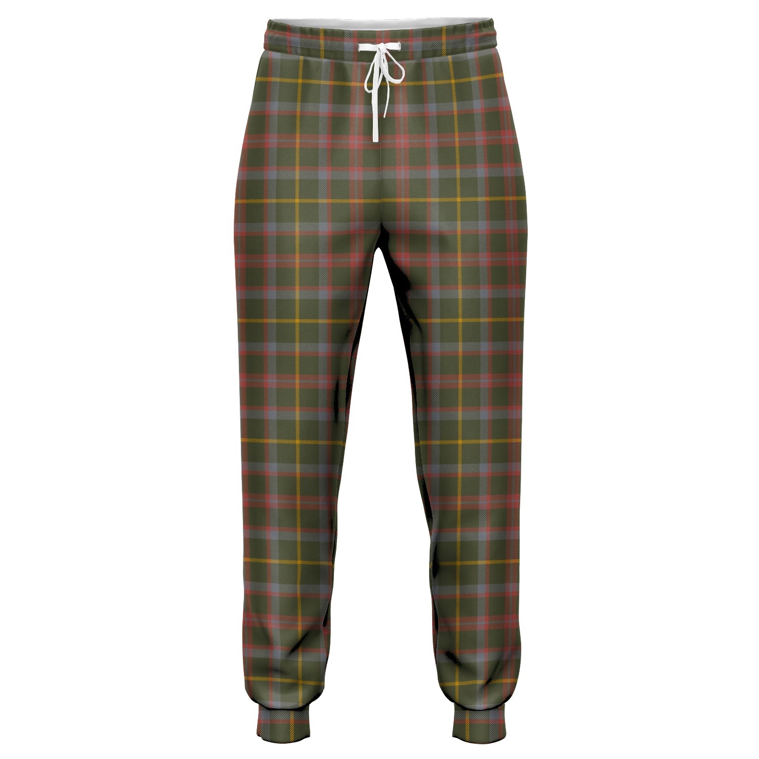 Gray Hunting Tartan Crest Jogger Sweatpants - Alba Celtic Style