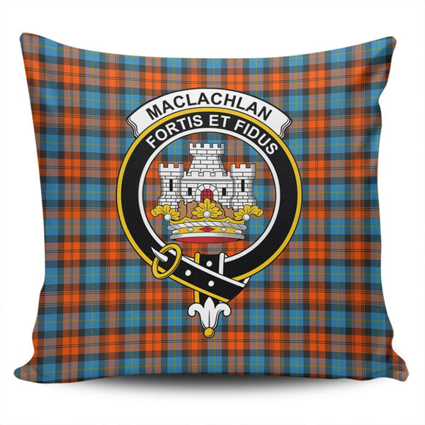 MacLachlan Ancient Tartan Classic Crest Pillow Cover