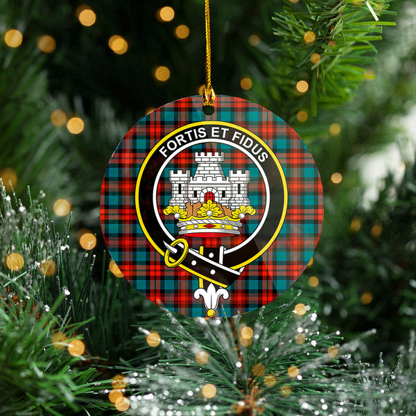 MacLachlan Ancient Clan Badge Tartan Plastic Christmas Ornaments