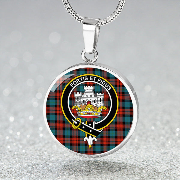 MacLachlan Ancient Clan Badge Tartan Classic Circle Necklace