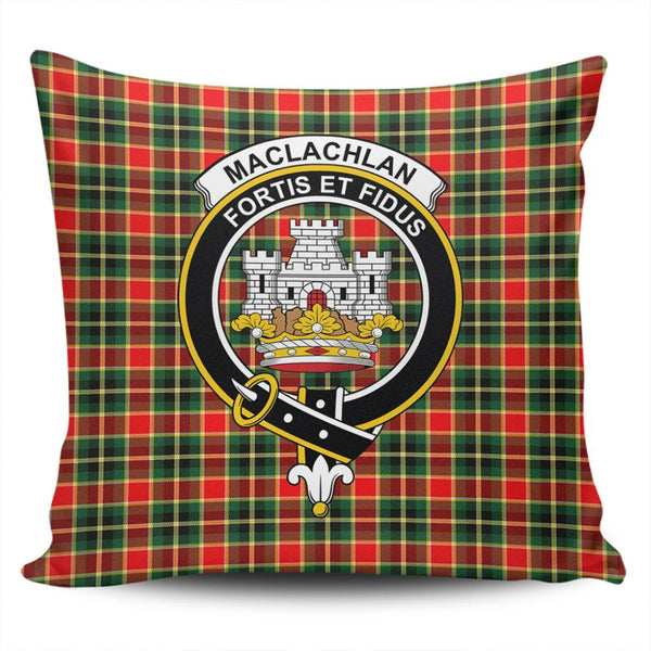 MacLachlan Hunting Modern Tartan Classic Crest Pillow Cover