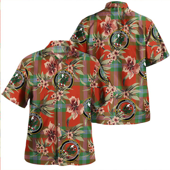 MacLaine of LochBuie (Cockburn) (MacLaine) Ancient Clan Badge Tartan Aloha Hawaiian Shirt Tropical Old Style