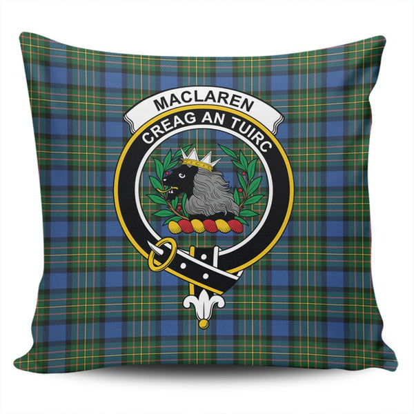 MacLaren Ancient Tartan Classic Crest Pillow Cover