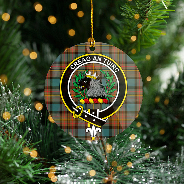 MacLaren Weathered Clan Badge Tartan Plastic Christmas Ornaments