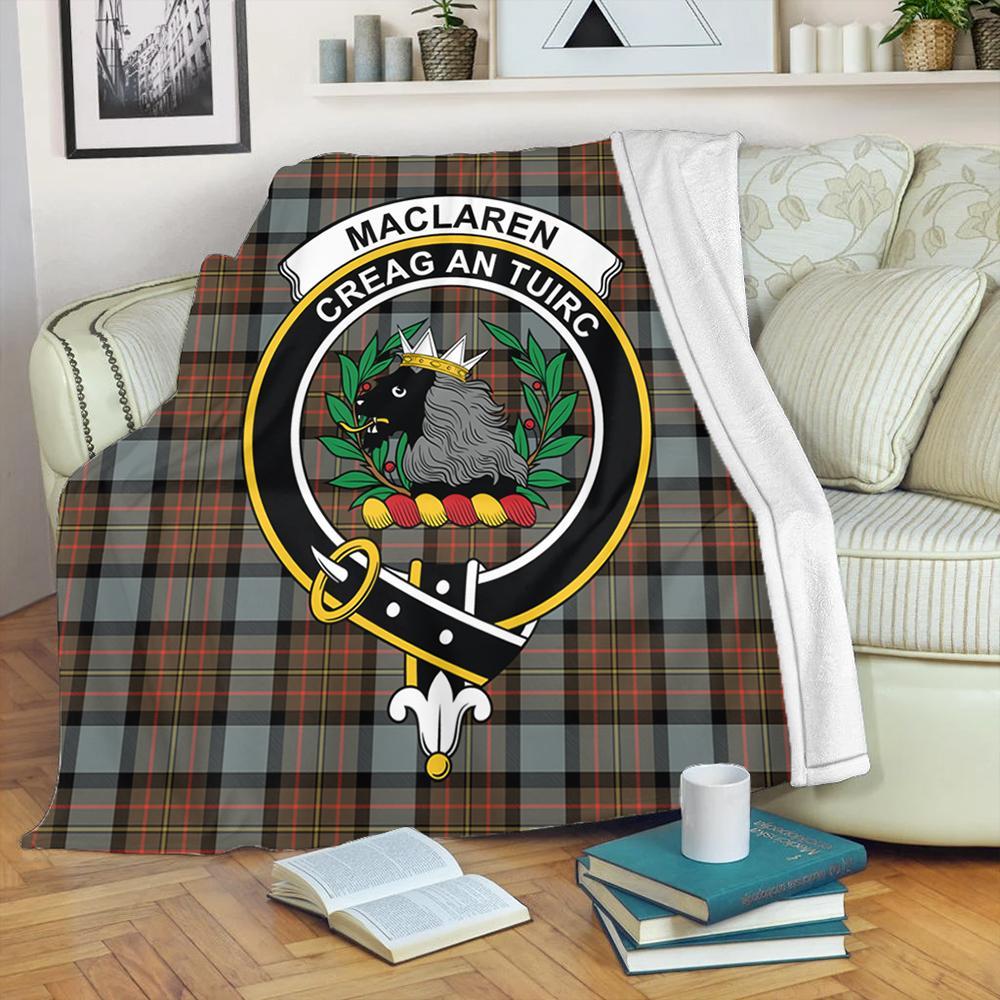 MacLaren Weathered Tartan Crest Premium Blanket