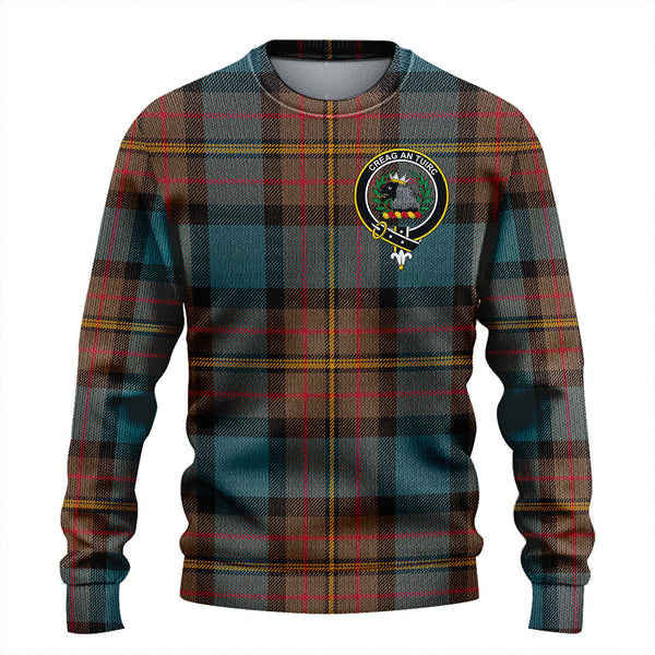 MacLaren Weathered Clan Badge Tartan Knitted Sweater