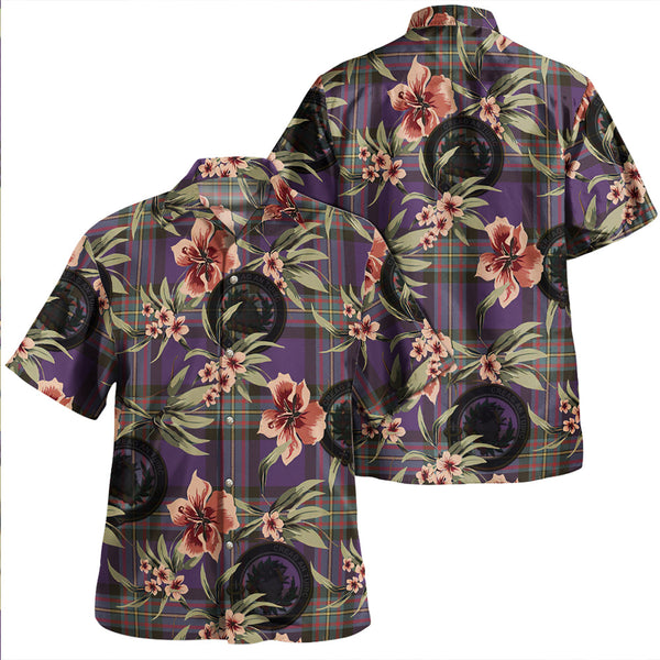 MacLaren of Broich Weathered Clan Badge Tartan Aloha Hawaiian Shirt Tropical Old Style