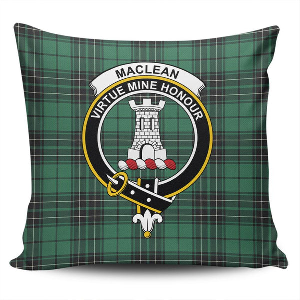 MacLean Hunting Tartan Classic Crest Pillow Cover