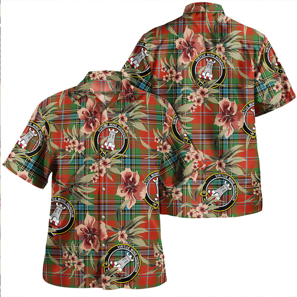 MacLean of Duart Ancient Clan Badge Tartan Aloha Hawaiian Shirt Tropical Old Style