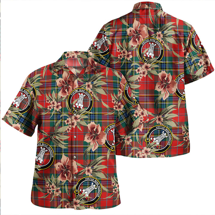 MacLean of Duart Modern Clan Badge Tartan Aloha Hawaiian Shirt Tropical Old Style