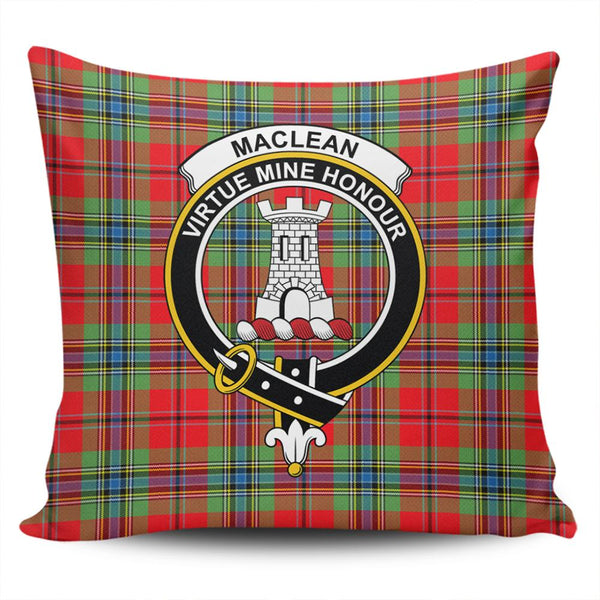 MacLean of Duart Modern Tartan Classic Crest Pillow Cover