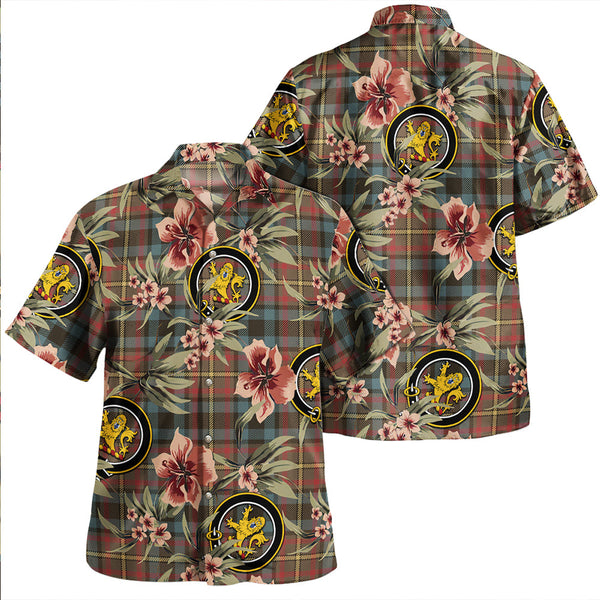 MacLeish Weathered Clan Badge Tartan Aloha Hawaiian Shirt Tropical Old Style