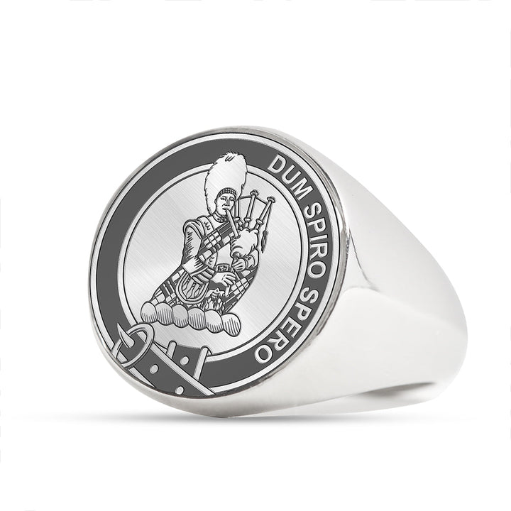 MacLennan Clan Badge Engraved Signet Ring