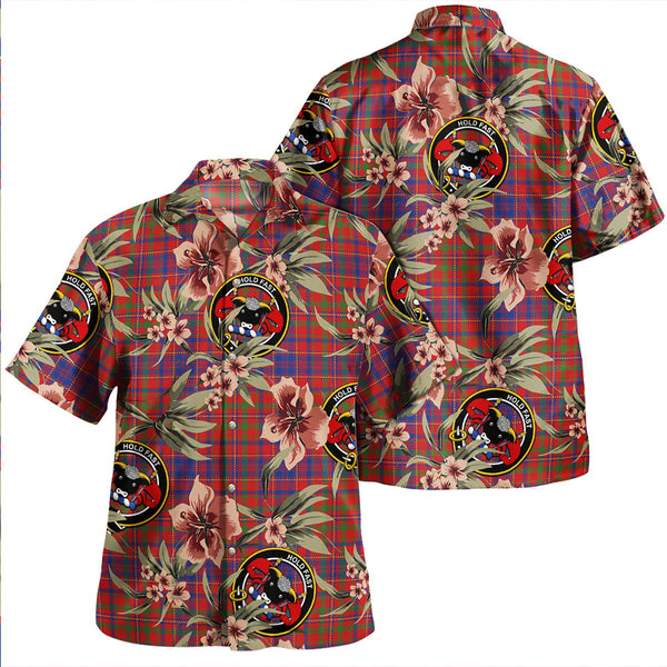 MacLeod Red Modern Clan Badge Tartan Aloha Hawaiian Shirt Tropical Old Style