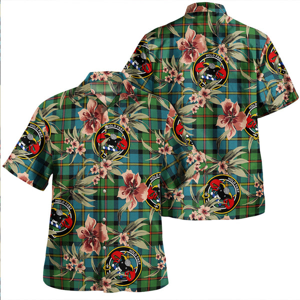 MacLeod of Harris (MacLeod Hunting) Ancient Clan Badge Tartan Aloha Hawaiian Shirt Tropical Old Style