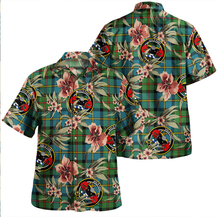 MacLeod of Harris (MacLeod Hunting) Ancient Clan Badge Tartan Aloha Hawaiian Shirt Tropical Old Style