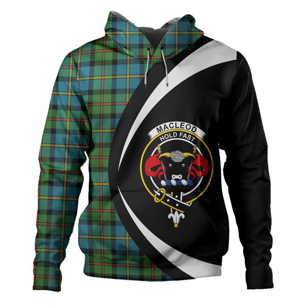 MacLeod of Harris (MacLeod Hunting) Ancient Clan Badge Tartan Hoodie Circle Style