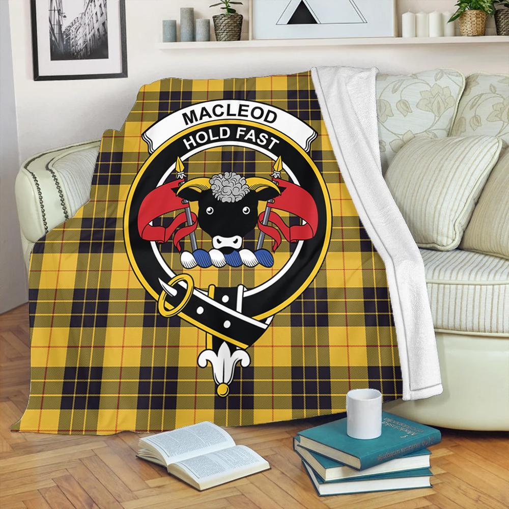 MacLeod of Lewis Ancient Tartan Crest Premium Blanket