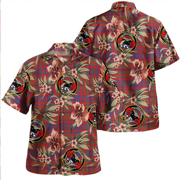 MacLeod of Tullibardine (Red MacLeod) Modern Clan Badge Tartan Aloha Hawaiian Shirt Tropical Old Style