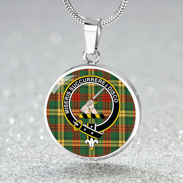 MacMillan 1946 Ancient Clan Badge Tartan Classic Circle Necklace