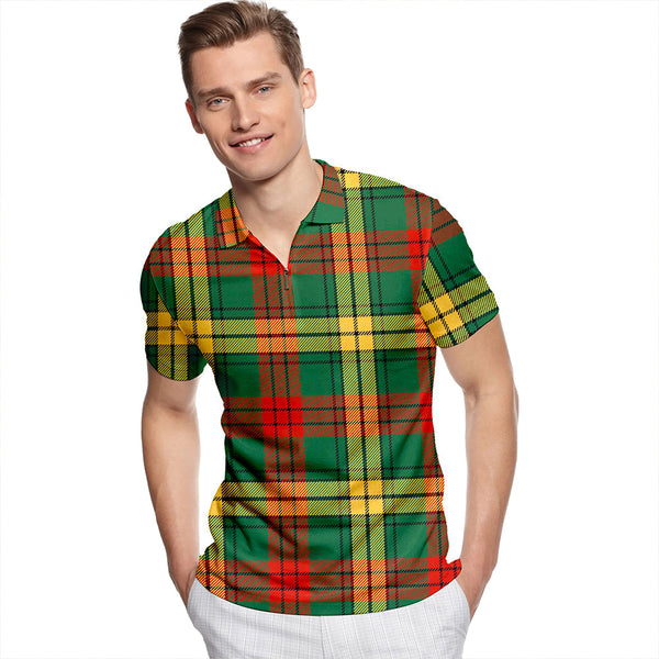 MacMillan 1946 Ancient Tartan Classic Lapel Zip Short Sleeve Polo