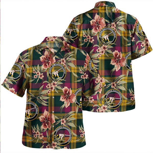 MacMillan Modern Clan Badge Tartan Aloha Hawaiian Shirt Tropical Old Style