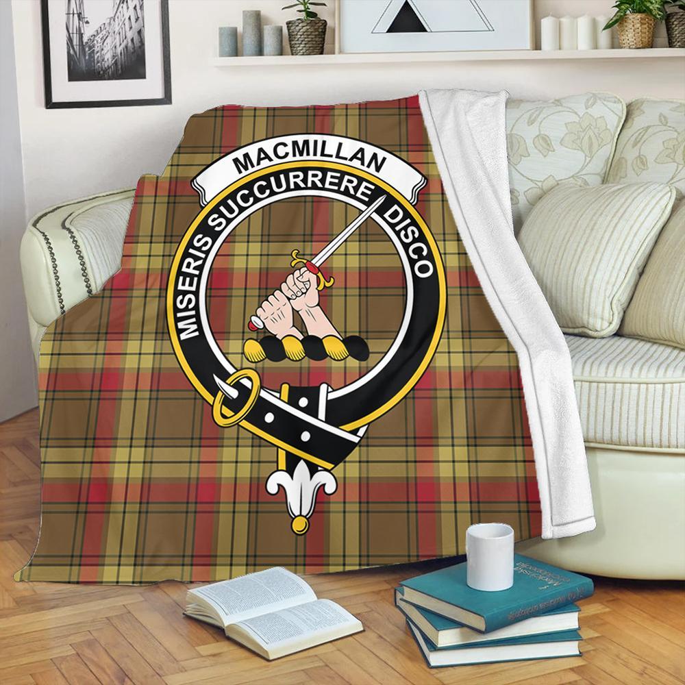 MacMillan Old Weathered Tartan Crest Premium Blanket