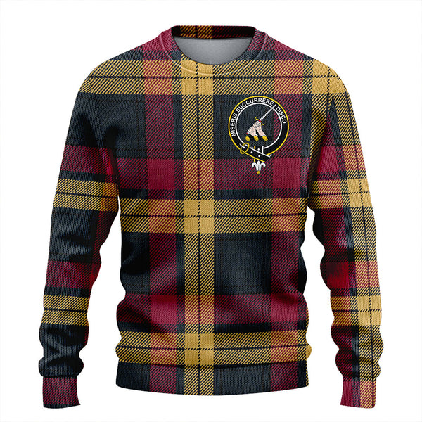 MacMillan Weathered Clan Badge Tartan Knitted Sweater