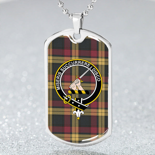 MacMillan Weathered Clan Badge Classic Tartan Dog Tag Necklace
