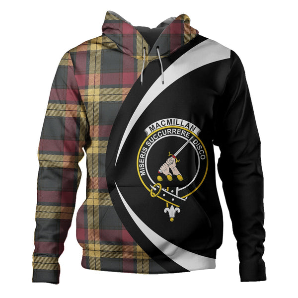 MacMillan Weathered Clan Badge Tartan Hoodie Circle Style