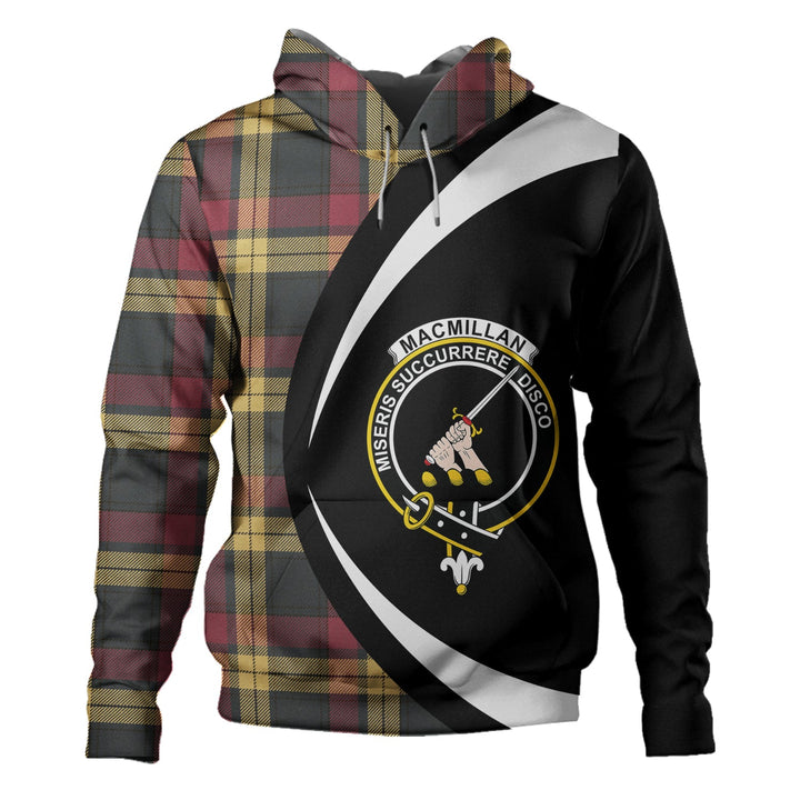 MacMillan Weathered Clan Badge Tartan Hoodie Circle Style
