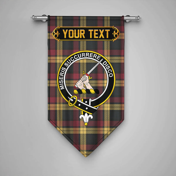 MacMillan Weathered Clan Badge Tartan Gonfalon Personalize