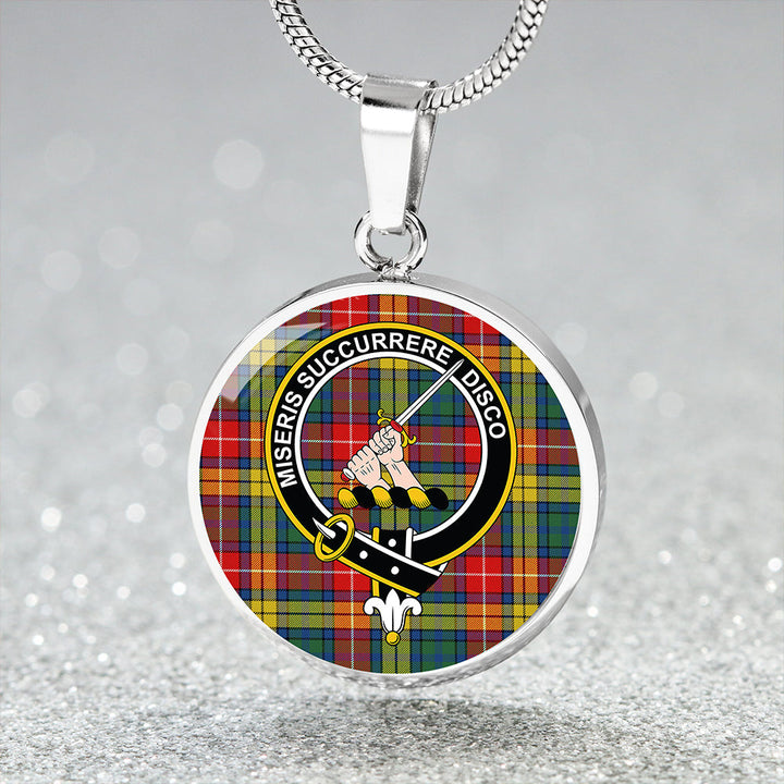 MacMillan #2 Modern Clan Badge Tartan Classic Circle Necklace