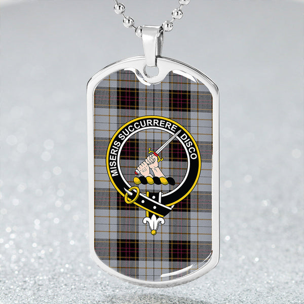 MacMillan #3 Modern Clan Badge Classic Tartan Dog Tag Necklace