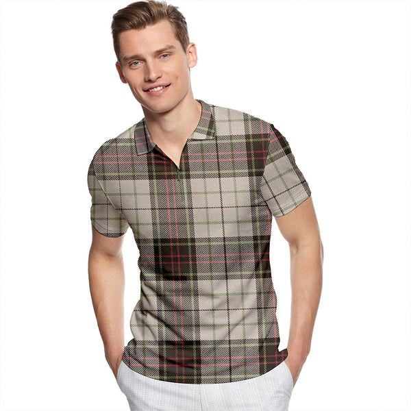 MacMillan #3 Weathered Tartan Classic Lapel Zip Short Sleeve Polo