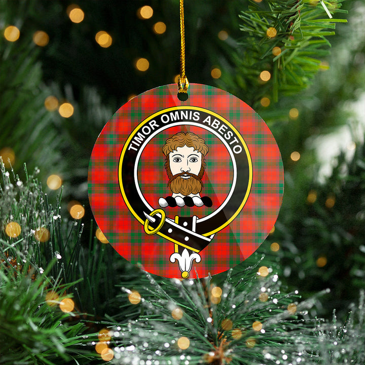 MacNab Ancient Clan Badge Tartan Plastic Christmas Ornaments