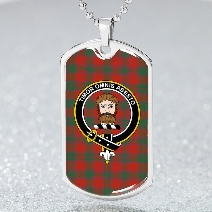 MacNab Ancient Clan Badge Classic Tartan Dog Tag Necklace