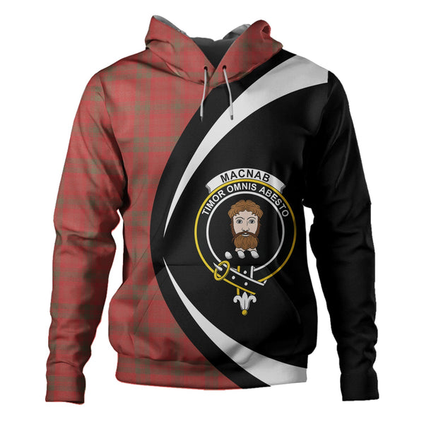MacNab Weathered Clan Badge Tartan Hoodie Circle Style