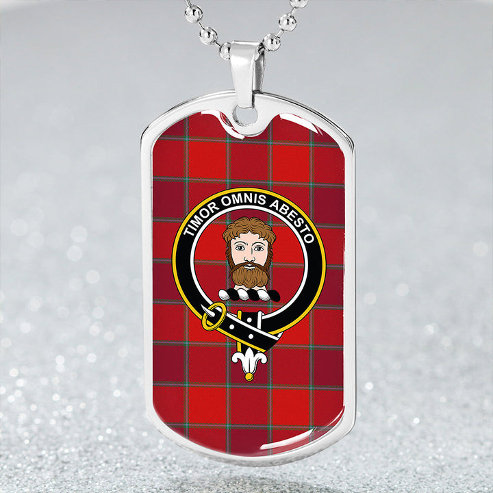 MacNab (Wilsons) 'Real MacNab' Modern Clan Badge Classic Tartan Dog Tag Necklace