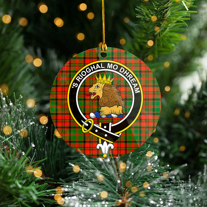 MacNeish Ancient Clan Badge Tartan Plastic Christmas Ornaments