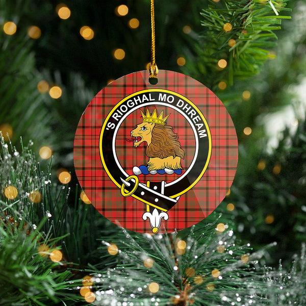 MacNeish Weathered Clan Badge Tartan Plastic Christmas Ornaments