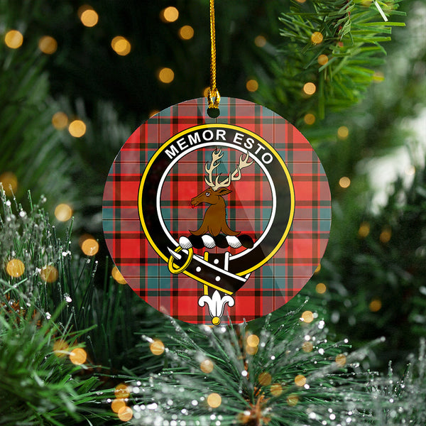 MacPhail Weathered Clan Badge Tartan Plastic Christmas Ornaments