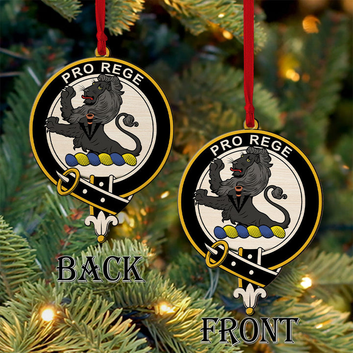 MacPhee Clan Badge Wood Acrylic Ornament