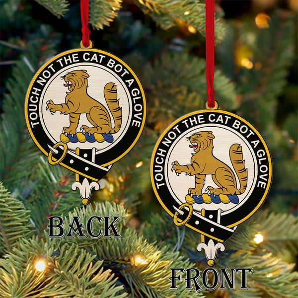 MacPherson Clan Badge Wood Acrylic Ornament