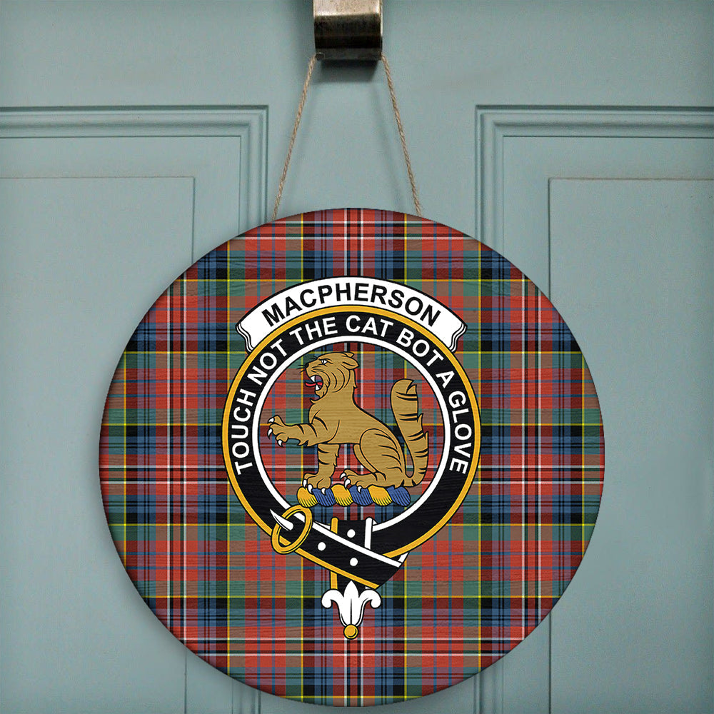 MacPherson Ancient Tartan Crest Birdseye Mesh Polo Shirt