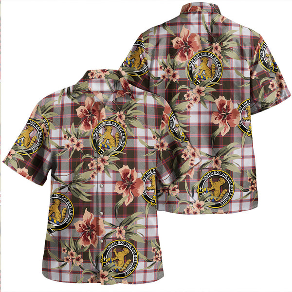 MacPherson of Pitmain Weathered Clan Badge Tartan Aloha Hawaiian Shirt Tropical Old Style