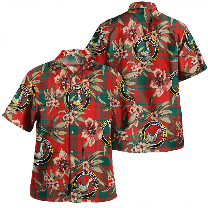 MacQuarrie (MacGuarie) Modern Clan Badge Tartan Aloha Hawaiian Shirt Tropical Old Style