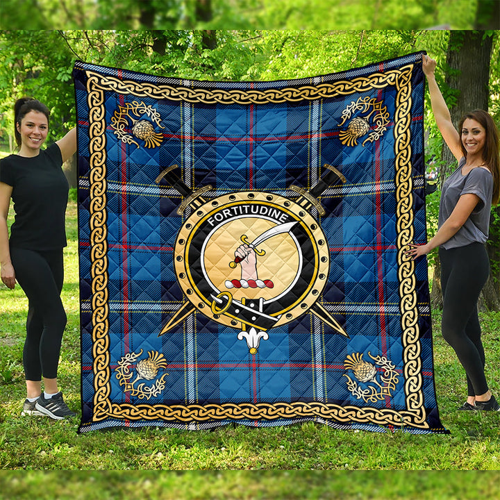 MacRae of America Modern Clan Badge Tartan Premium Quilt Celtic Shield